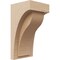 Ekena Millwork 5"W x 5"D x 10"H Wide Helena Rough Cedar Woodgrain TimberThane Corbel, Primed Tan CORUR05X05X10HELRCPR - alternate 1